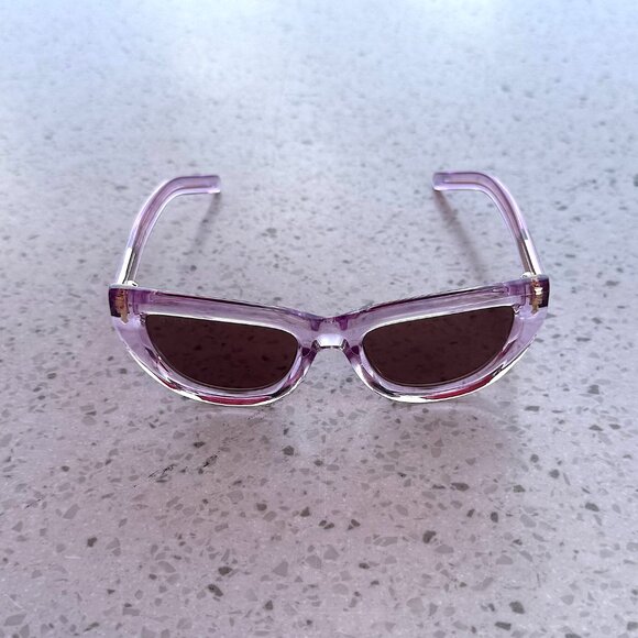 Gucci 1521S 004 Violet Violet Brown Sunglasses Women T140 - Picture 4 of 12